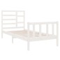 vidaXL Estructura de cama individual madera maciza blanco 75x190 cm vidaXL Estructura de cama individual madera maciza blanco 75x190 cm
