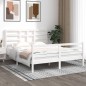 vidaXL Estructura de cama de madera maciza blanca 160x200 cm vidaXL Estructura de cama de madera maciza blanca 160x200 cm