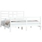 vidaXL Estructura de cama de madera maciza blanca 160x200 cm vidaXL Estructura de cama de madera maciza blanca 160x200 cm