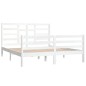 vidaXL Estructura de cama de madera maciza blanca 160x200 cm vidaXL Estructura de cama de madera maciza blanca 160x200 cm