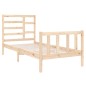 vidaXL Estructura de cama madera maciza 90x190 cm