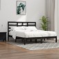 vidaXL Estructura de cama de madera maciza de pino negra 200x200 cm vidaXL Estructura de cama de madera maciza de pino negra 200x200 cm