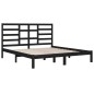 vidaXL Estructura de cama de madera maciza de pino negra 200x200 cm vidaXL Estructura de cama de madera maciza de pino negra 200x200 cm