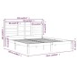 vidaXL Estructura de cama de madera maciza de pino negra 200x200 cm vidaXL Estructura de cama de madera maciza de pino negra 200x200 cm