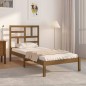 vidaXL Estructura de cama madera maciza marrón miel 100x200 cm vidaXL Estructura de cama madera maciza marrón miel 100x200 cm