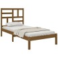 vidaXL Estructura de cama madera maciza marrón miel 100x200 cm vidaXL Estructura de cama madera maciza marrón miel 100x200 cm