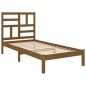 vidaXL Estructura de cama madera maciza marrón miel 100x200 cm vidaXL Estructura de cama madera maciza marrón miel 100x200 cm