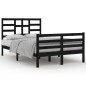 vidaXL Estructura de cama madera maciza de pino negro 120x200 cm vidaXL Estructura de cama madera maciza de pino negro 120x200 cm