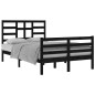vidaXL Estructura de cama madera maciza de pino negro 120x200 cm vidaXL Estructura de cama madera maciza de pino negro 120x200 cm