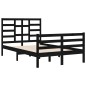 vidaXL Estructura de cama madera maciza de pino negro 120x200 cm vidaXL Estructura de cama madera maciza de pino negro 120x200 cm