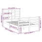 vidaXL Estructura de cama madera maciza de pino negro 120x200 cm vidaXL Estructura de cama madera maciza de pino negro 120x200 cm