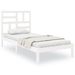 vidaXL Estructura de cama madera maciza de pino blanco 100x200 cm