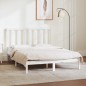 vidaXL Estructura de cama de madera maciza de pino blanca 140x190 cm