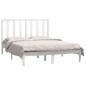 vidaXL Estructura de cama de madera maciza de pino blanca 140x190 cm