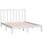vidaXL Estructura de cama de madera maciza de pino blanca 140x190 cm