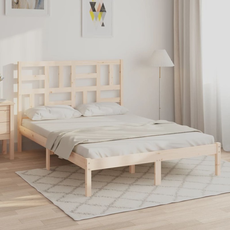 vidaXL Estructura de cama de madera maciza de pino 160x200 cm vidaXL Estructura de cama de madera maciza de pino 160x200 cm