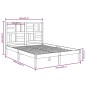 vidaXL Estructura de cama de madera maciza de pino 160x200 cm vidaXL Estructura de cama de madera maciza de pino 160x200 cm