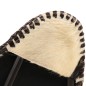 vidaXL Silla Butterfly de piel de cabra auténtica negra y blanca vidaXL Silla Butterfly de piel de cabra auténtica negra y blanca