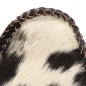 vidaXL Silla Butterfly de piel de cabra auténtica negra y blanca vidaXL Silla Butterfly de piel de cabra auténtica negra y blanca