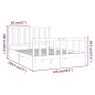 vidaXL Estructura de cama madera maciza de pino marrón miel 120x200 cm vidaXL Estructura de cama madera maciza de pino marrón miel 120x200 cm