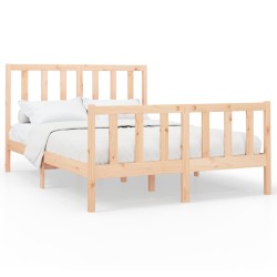 vidaXL Estructura de cama de madera maciza de pino 140x200 cm