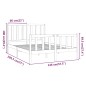 vidaXL Estructura de cama de madera maciza de pino 140x200 cm vidaXL Estructura de cama de madera maciza de pino 140x200 cm