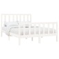 vidaXL Estructura de cama madera maciza de pino blanco 120x200 cm vidaXL Estructura de cama madera maciza de pino blanco 120x200 cm