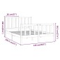 vidaXL Estructura de cama madera maciza de pino blanco 120x200 cm vidaXL Estructura de cama madera maciza de pino blanco 120x200 cm