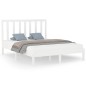 vidaXL Estructura de cama de madera maciza blanca 140x200 cm vidaXL Estructura de cama de madera maciza blanca 140x200 cm
