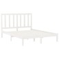 vidaXL Estructura de cama de madera maciza blanca 140x200 cm vidaXL Estructura de cama de madera maciza blanca 140x200 cm