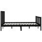 vidaXL Estructura de cama de madera maciza negra 120x200 cm vidaXL Estructura de cama de madera maciza negra 120x200 cm