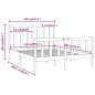 vidaXL Estructura de cama madera maciza King Size blanca 150x200 cm