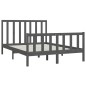 vidaXL Estructura de cama de madera maciza gris 160x200 cm vidaXL Estructura de cama de madera maciza gris 160x200 cm