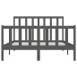 vidaXL Estructura de cama de madera maciza gris 160x200 cm vidaXL Estructura de cama de madera maciza gris 160x200 cm