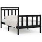 vidaXL Estructura de cama madera maciza de pino negro 100x200 cm