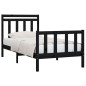 vidaXL Estructura de cama madera maciza de pino negro 100x200 cm