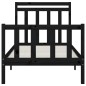 vidaXL Estructura de cama madera maciza de pino negro 100x200 cm
