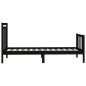 vidaXL Estructura de cama madera maciza de pino negro 100x200 cm