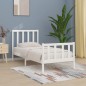 vidaXL Estructura de cama madera maciza de pino blanco 100x200 cm vidaXL Estructura de cama madera maciza de pino blanco 100x200 cm