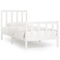 vidaXL Estructura de cama madera maciza de pino blanco 100x200 cm vidaXL Estructura de cama madera maciza de pino blanco 100x200 cm