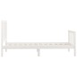 vidaXL Estructura de cama madera maciza de pino blanco 100x200 cm vidaXL Estructura de cama madera maciza de pino blanco 100x200 cm
