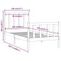 vidaXL Estructura de cama madera maciza de pino blanco 100x200 cm vidaXL Estructura de cama madera maciza de pino blanco 100x200 cm