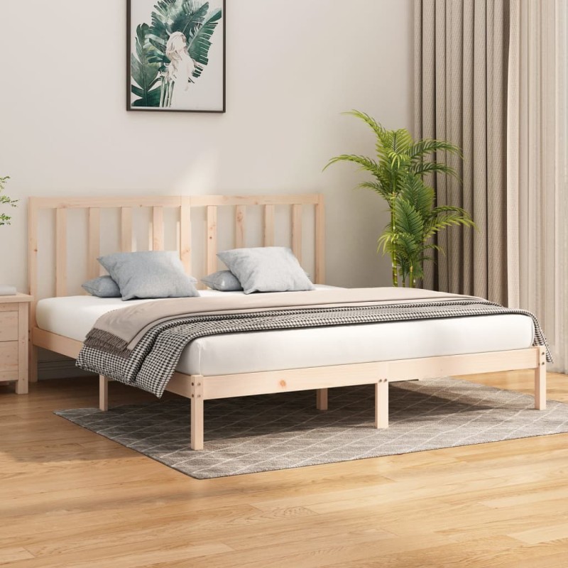 vidaXL Estructura de cama madera maciza 180x200 cm vidaXL Estructura de cama madera maciza 180x200 cm