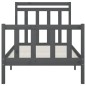 vidaXL Estructura de cama madera maciza de pino gris 100x200 cm