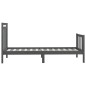 vidaXL Estructura de cama madera maciza de pino gris 100x200 cm
