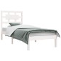 vidaXL Estructura de cama madera maciza de pino blanco 90x200 cm vidaXL Estructura de cama madera maciza de pino blanco 90x200 cm
