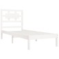 vidaXL Estructura de cama madera maciza de pino blanco 90x200 cm vidaXL Estructura de cama madera maciza de pino blanco 90x200 cm