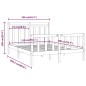 vidaXL Estructura de cama madera maciza pino marrón miel 150x200 cm vidaXL Estructura de cama madera maciza pino marrón miel 150x200 cm