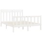 vidaXL Estructura de cama de madera maciza de pino blanco 140x200 cm