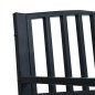 vidaXL Banco de jardín acero negro 125 cm